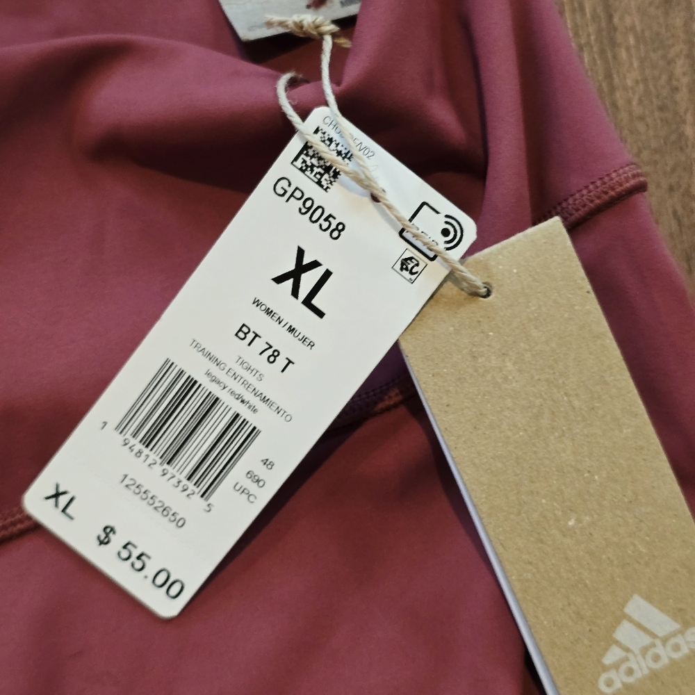 adidas Women's Rose Pink High-Waist Leggings - Picture 5 of 10